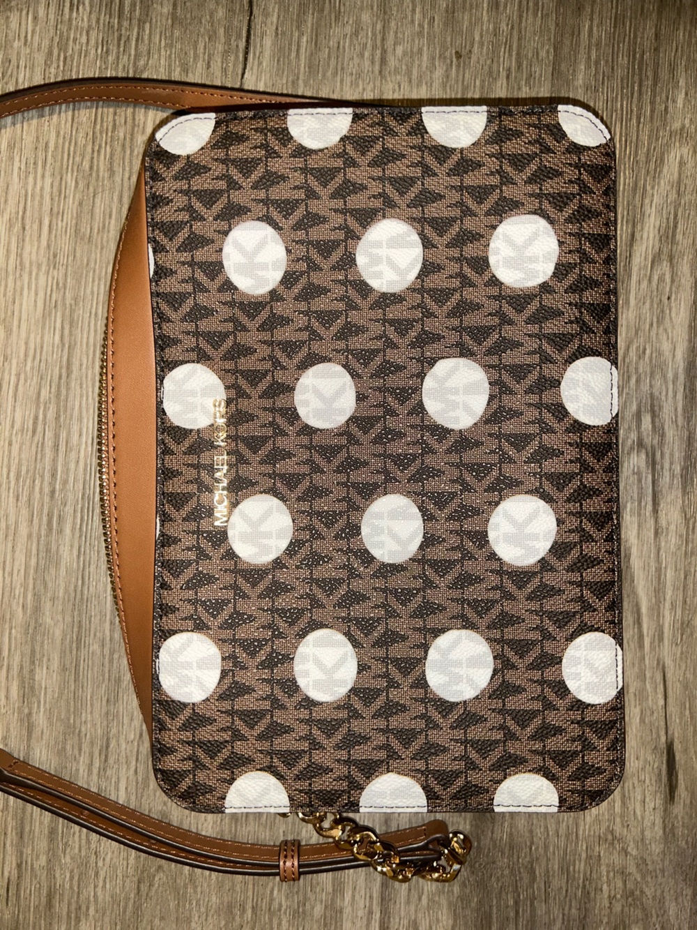Michael Kors Jet Set Polka Dot Signature Logo Crossbody Bag NWOT